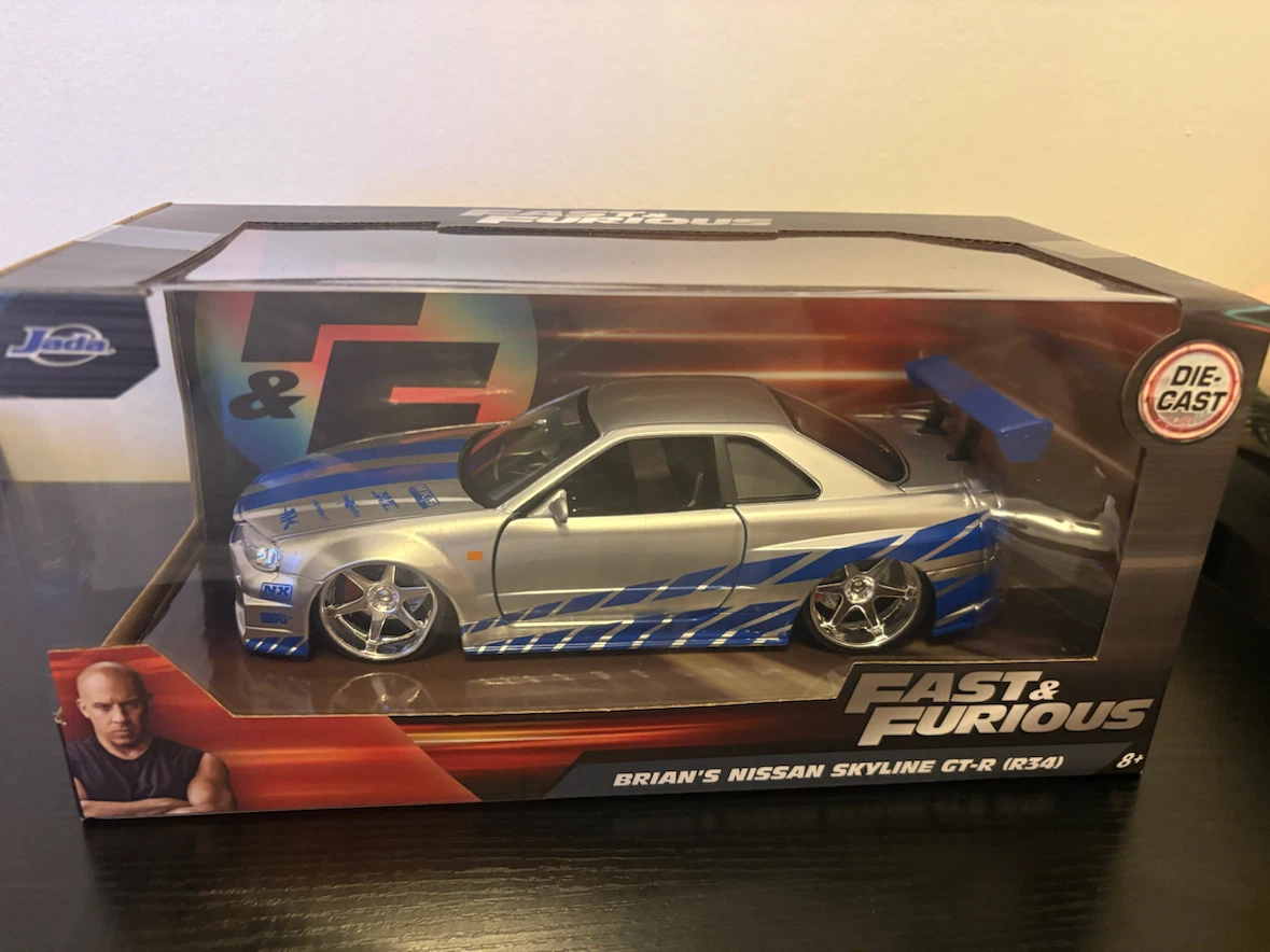 Fast & Furious Brian's Nissan Skyline GT-R (R34) Die-Cast Car - photo 5