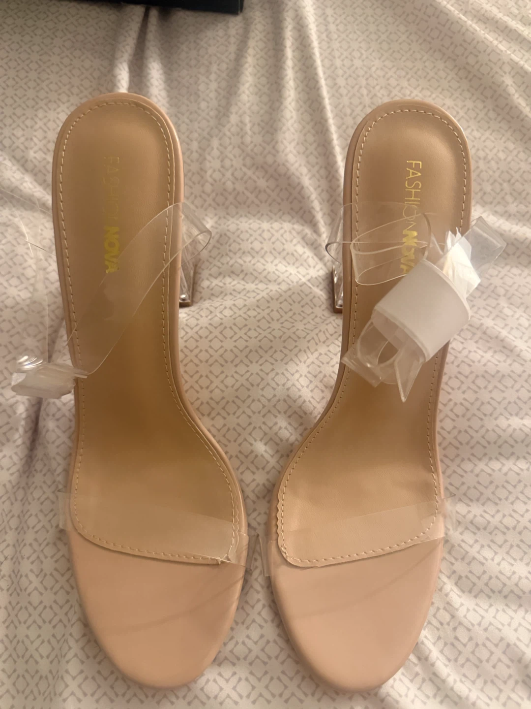 Fashion Nova "The Glass Slipper" Heels