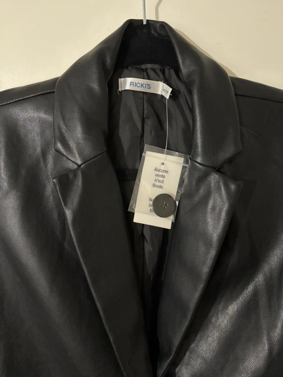 Women’s size XS Rickis black faux leather blazer - photo 3
