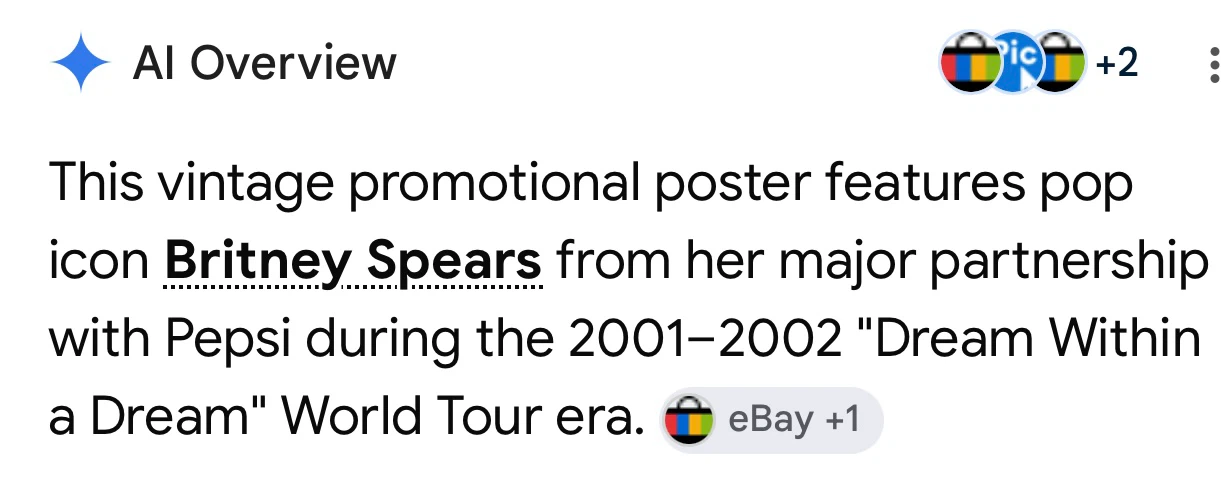 Britney Spears 2001-2002 World Tour Poster - photo 4