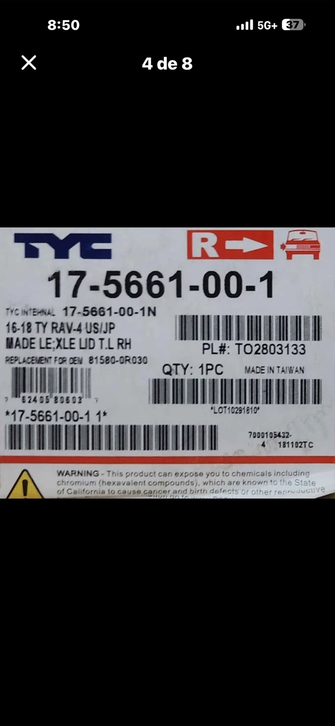 TYC Tail Light for 2016-2018 Toyota RAV4 - photo 4