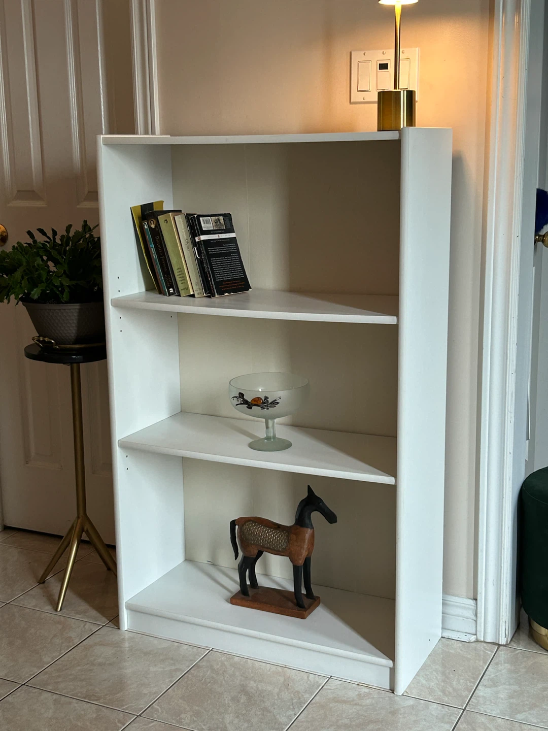 White 3-Shelf Bookshelf
