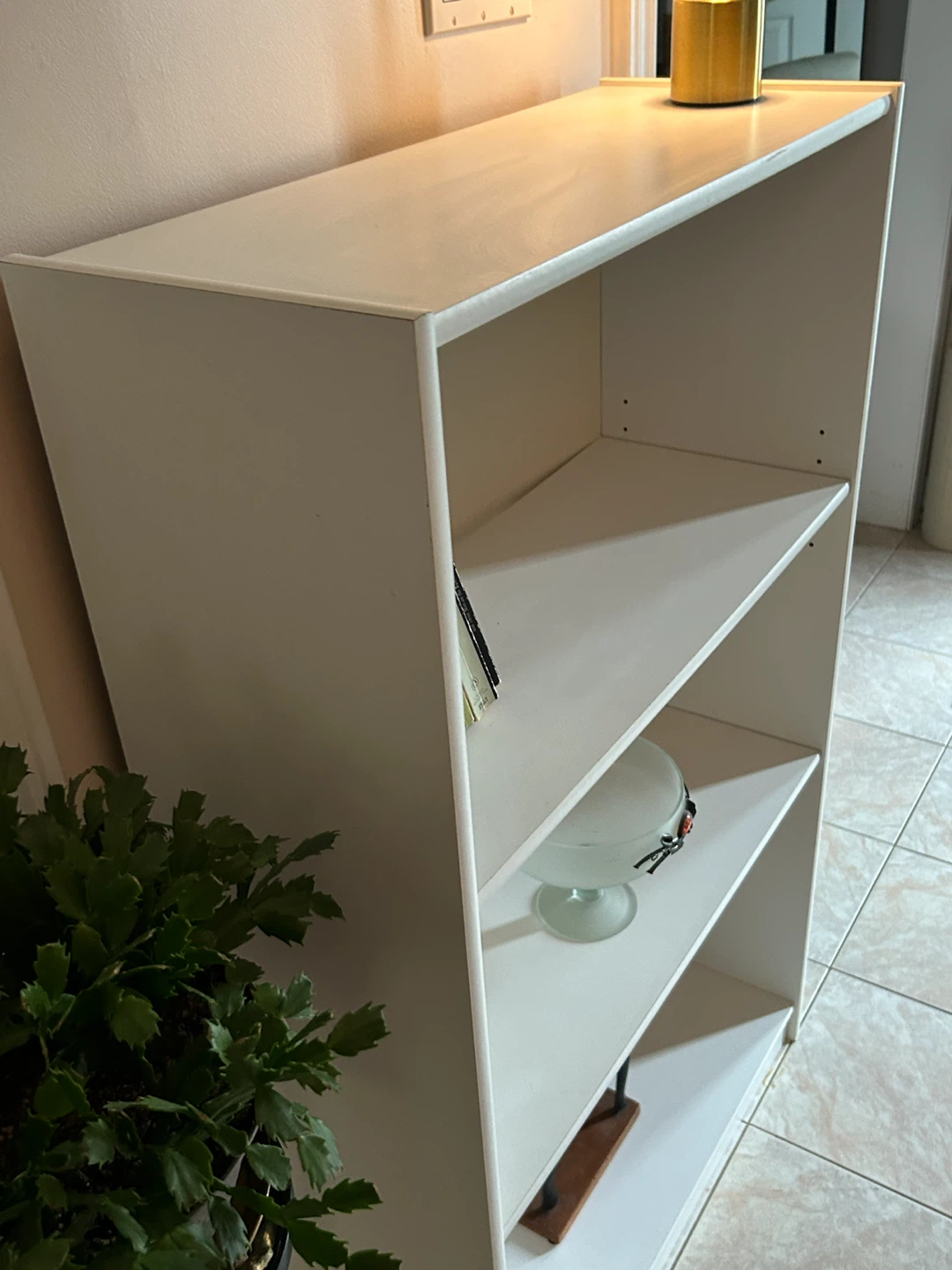 White 3-Shelf Bookshelf - photo 3