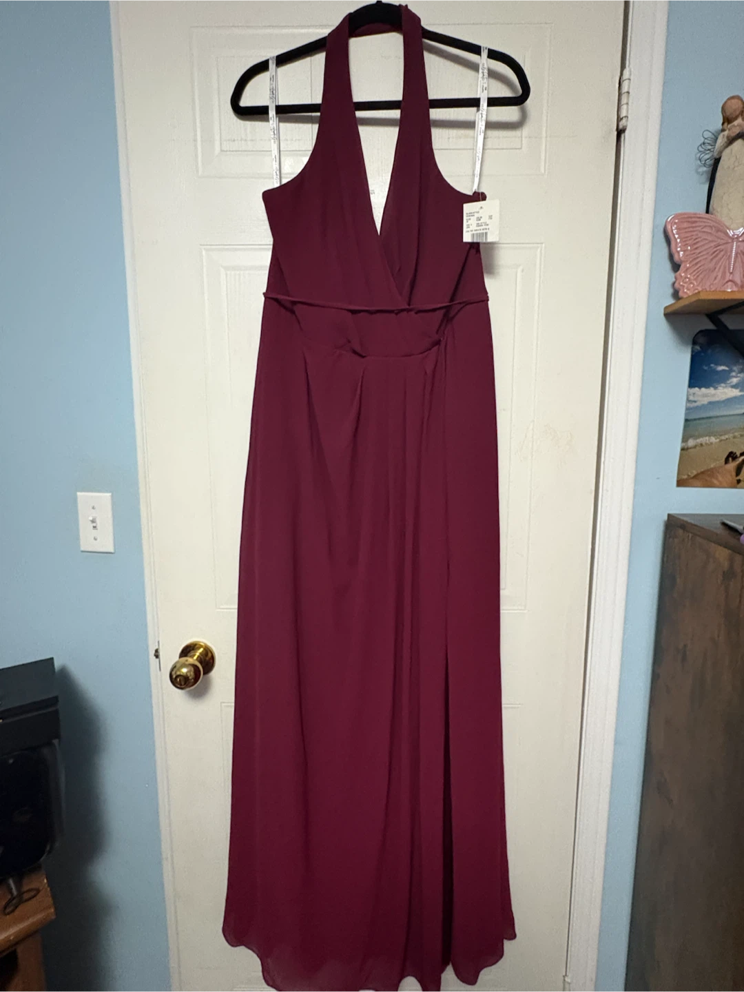 Davids Bridal Halter Sheath Dress Size 16