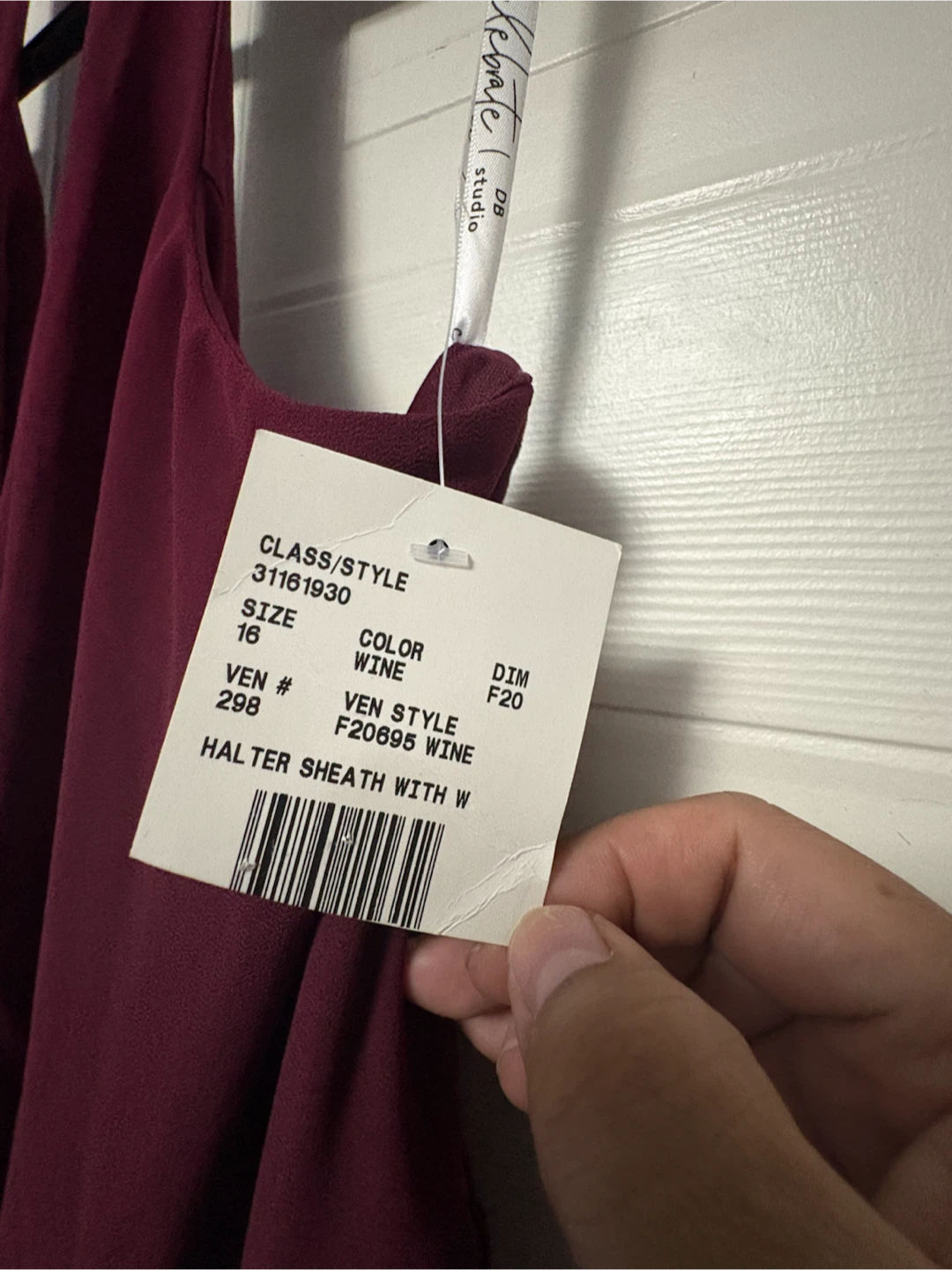 Davids Bridal Halter Sheath Dress Size 16 - photo 4