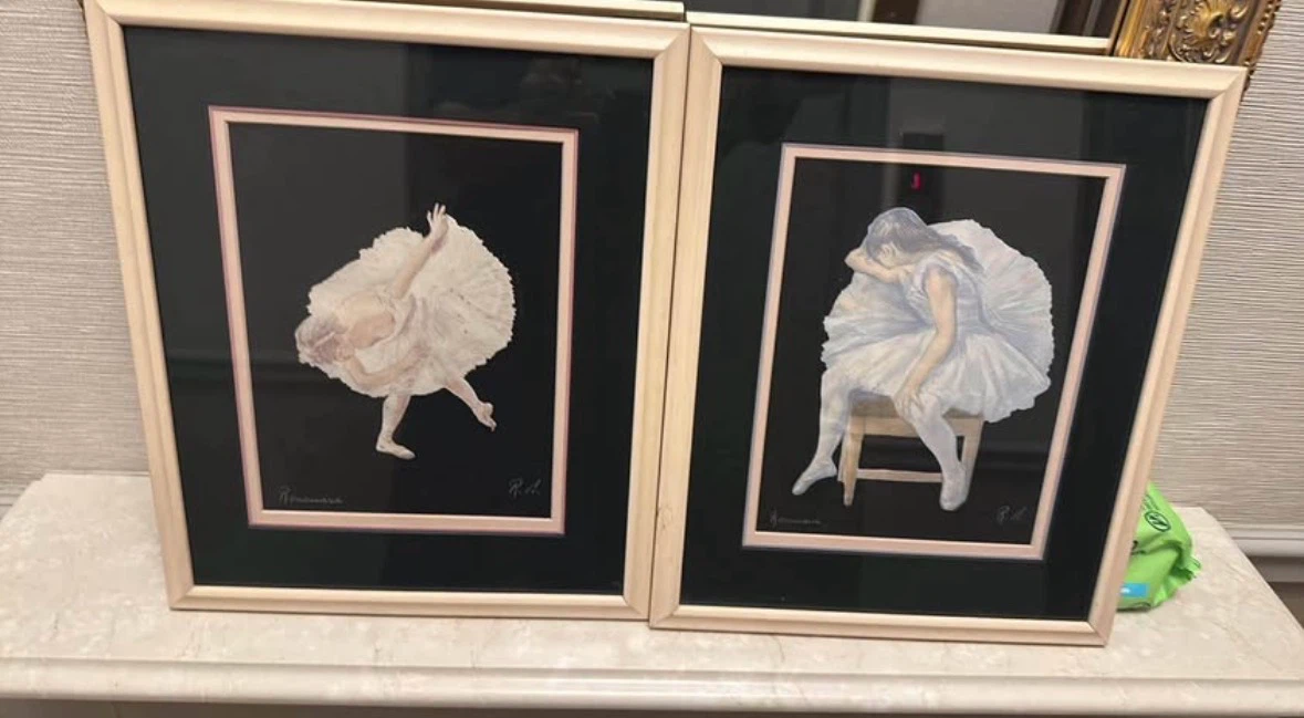 Pair of framed ballerina prints - photo 2