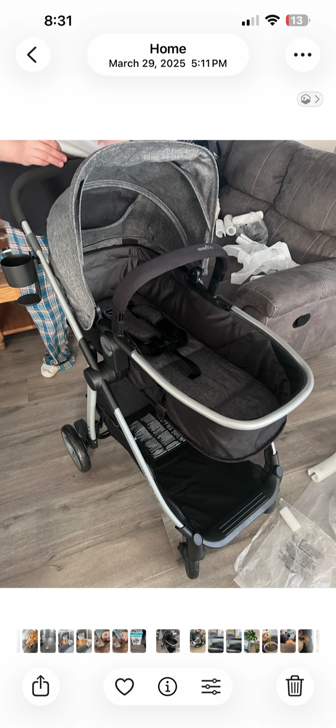 Evenflo infant car seat and stroller combo