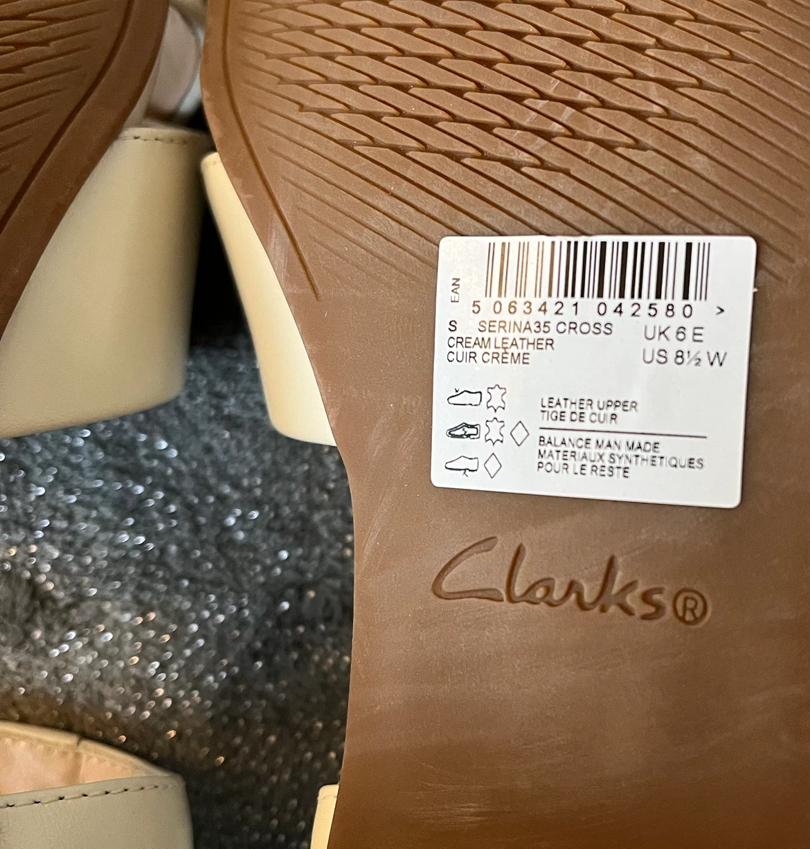 Clarks White Leather Block Heel Sandals - photo 2