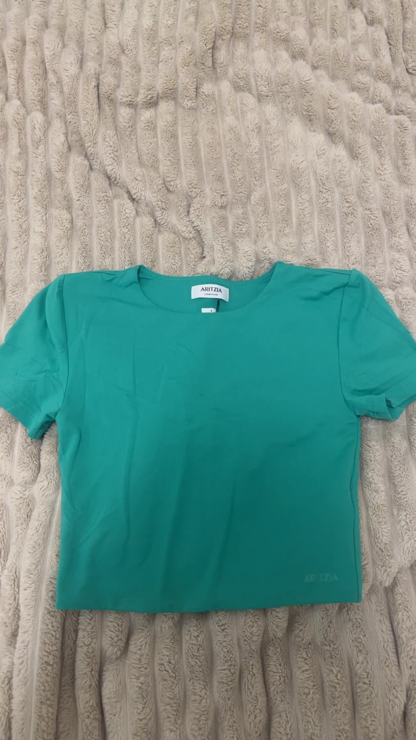 ARITZIA Cropped T-Shirt - Teal