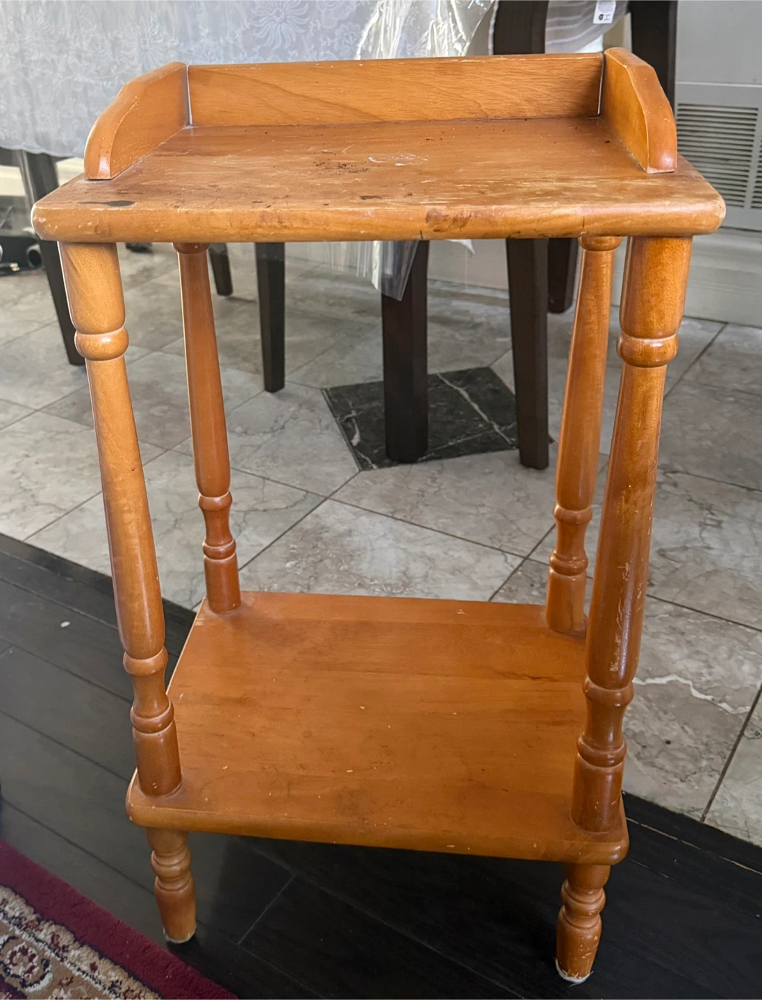 Wooden Two-Tier Side Table - photo 2