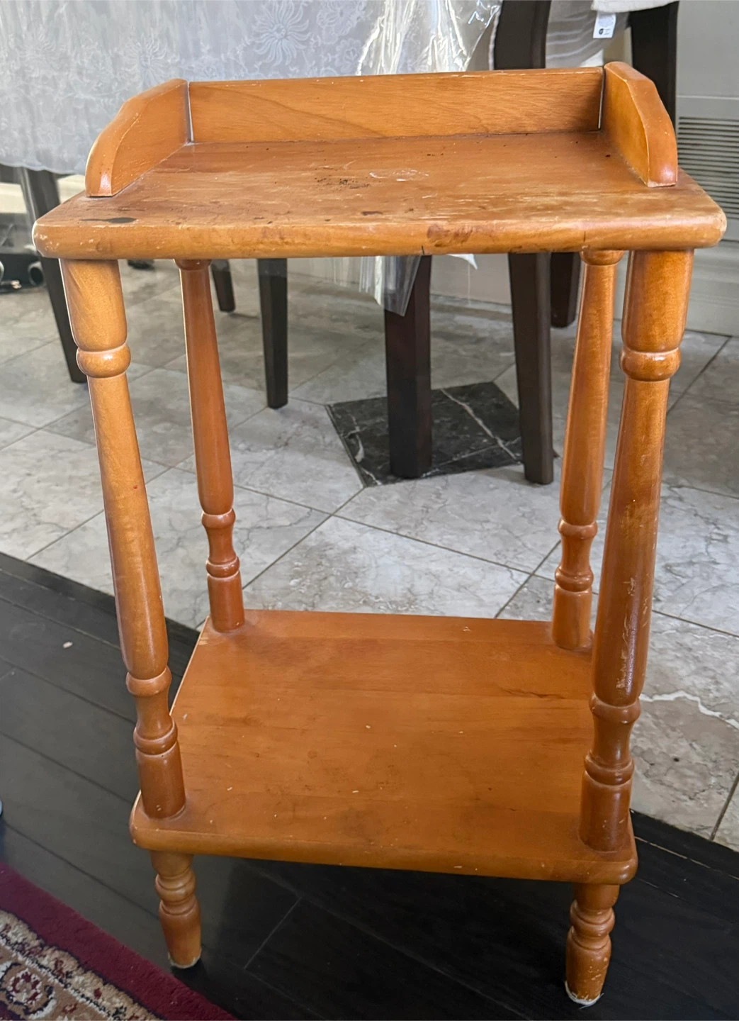 Wooden Two-Tier Side Table - photo 3