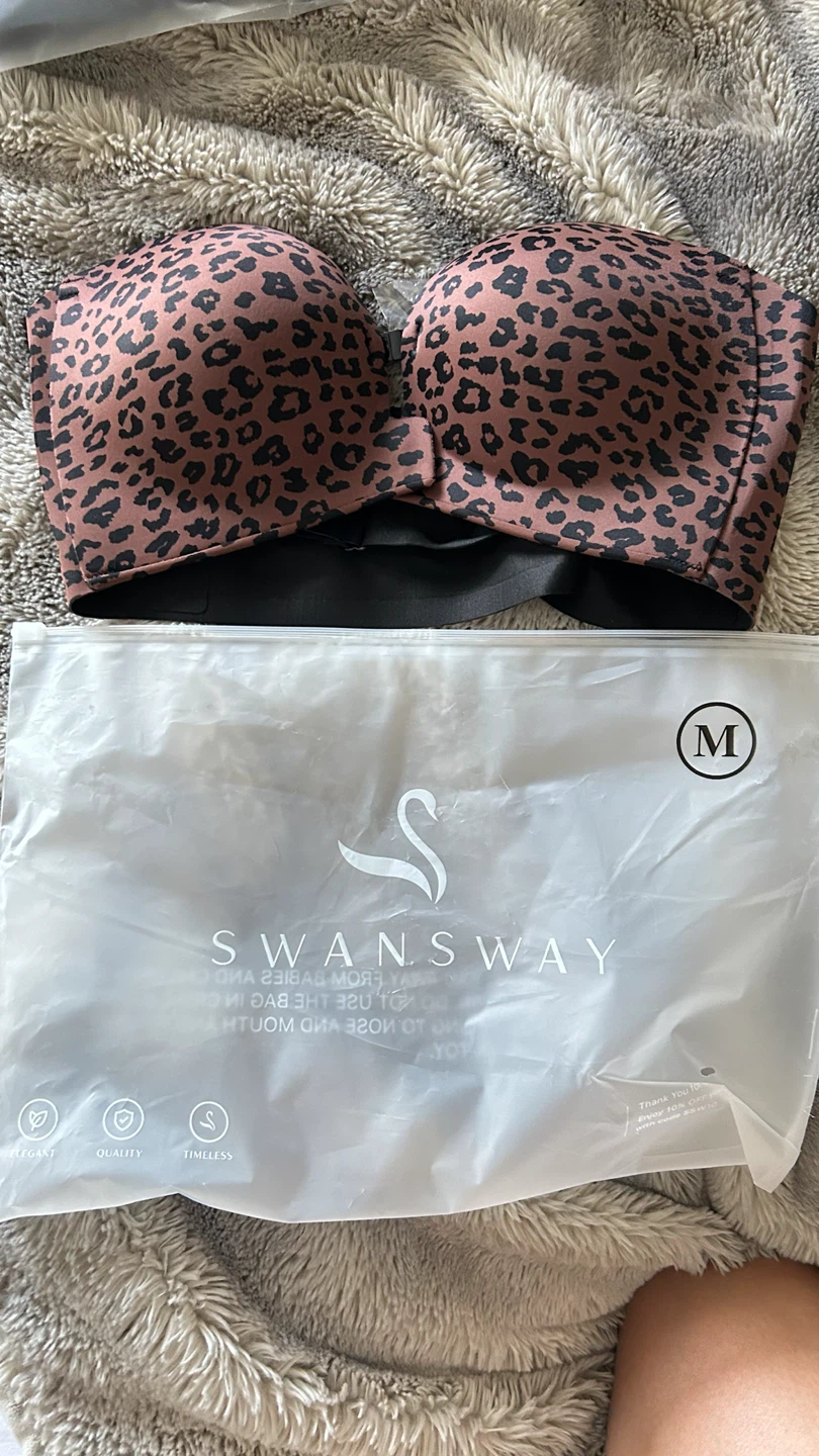 Swansway Strapless Leopard Print Bra