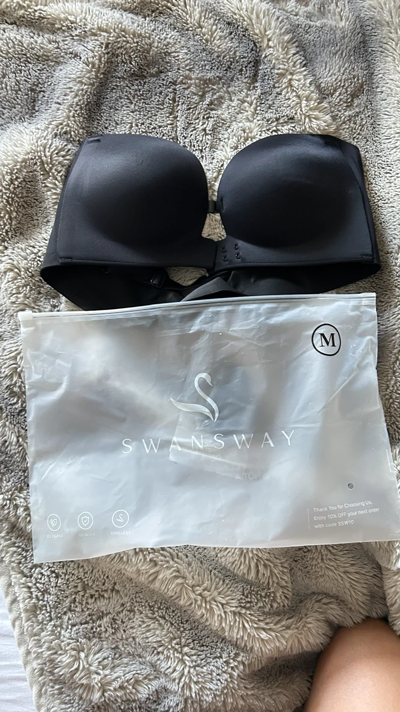 Swansway Black Strapless Bra