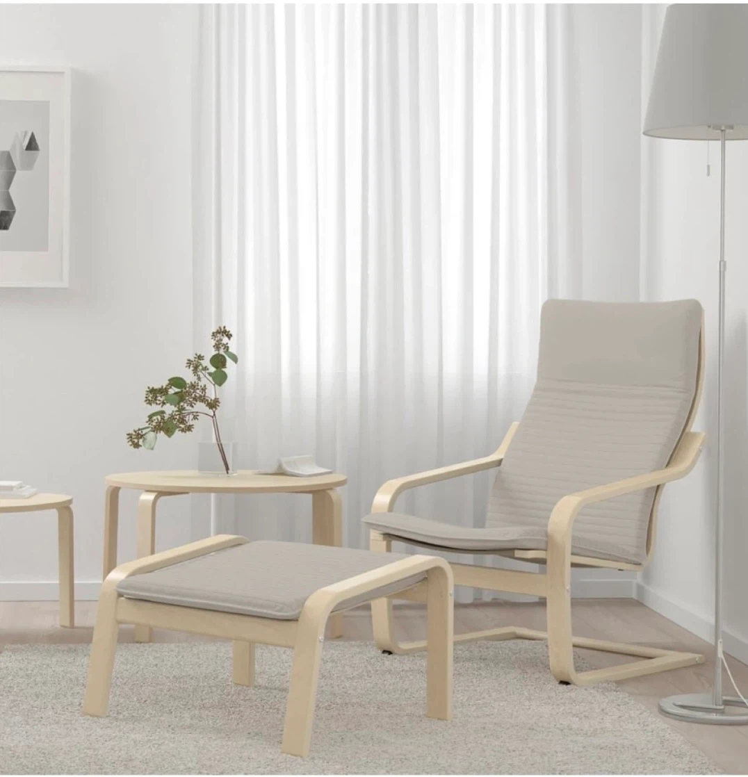 IKEA POÄNG Armchair and Footstool - photo 5
