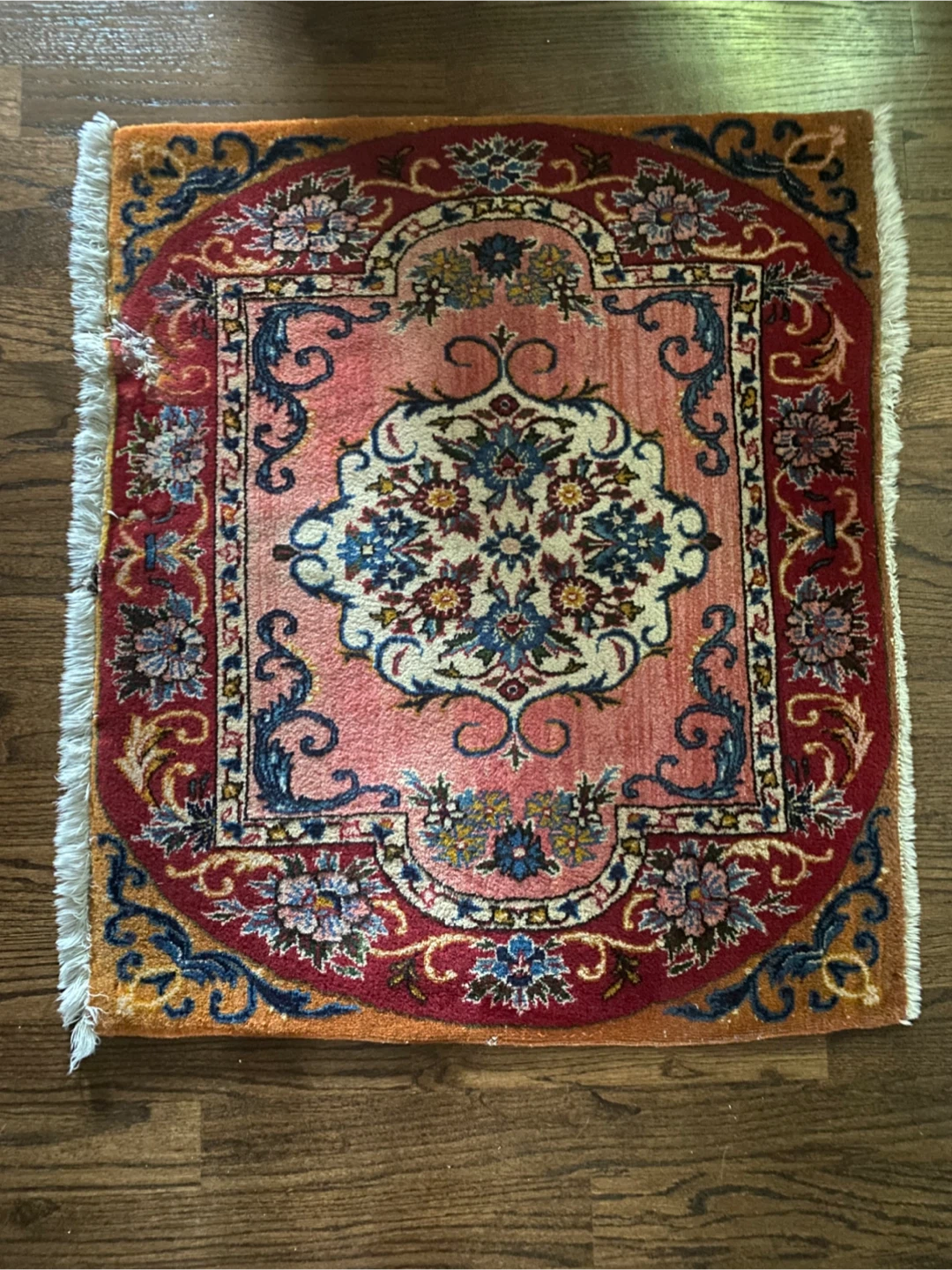 Handmade Persian Kashan Rug 36”x 32”