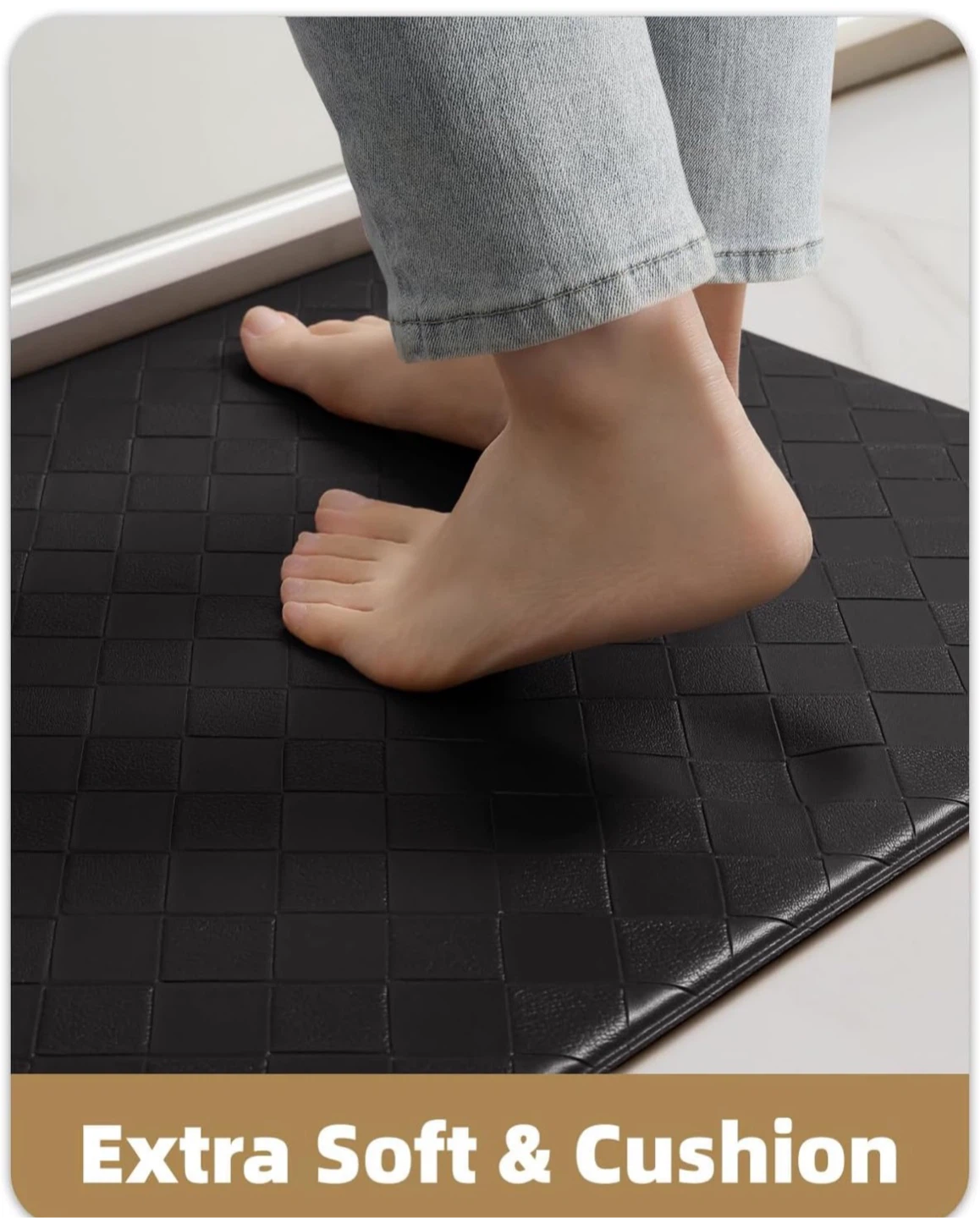 Black Anti-Fatigue Kitchen Mat 2x5 ft - photo 5