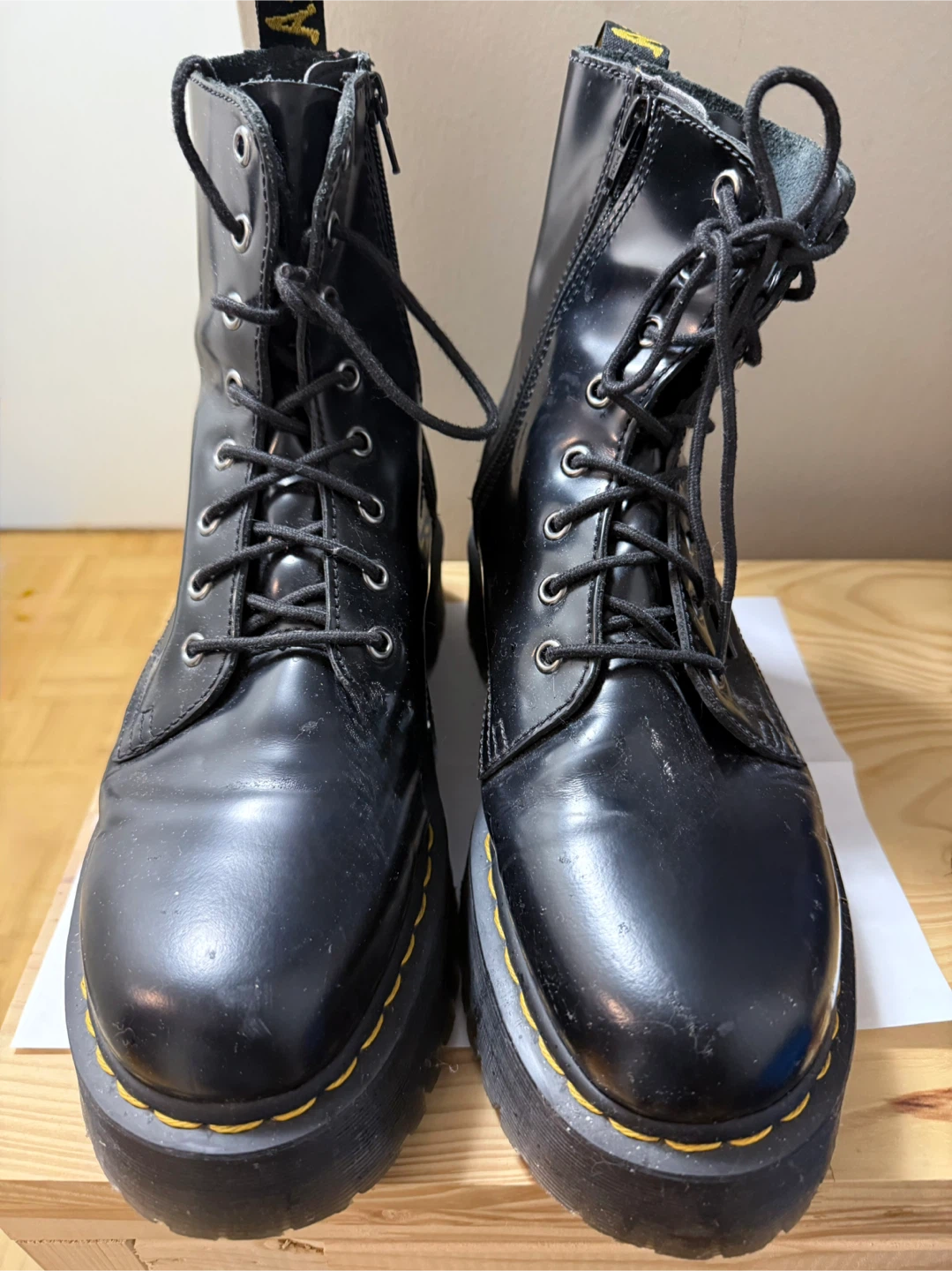 Dr. Martens Black Leather Platform Boots - photo 2