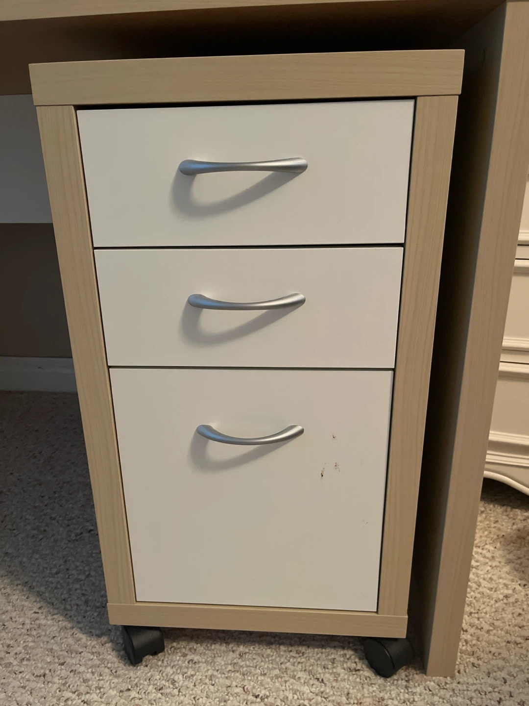 Desk with Rolling Storage Cart - photo 2