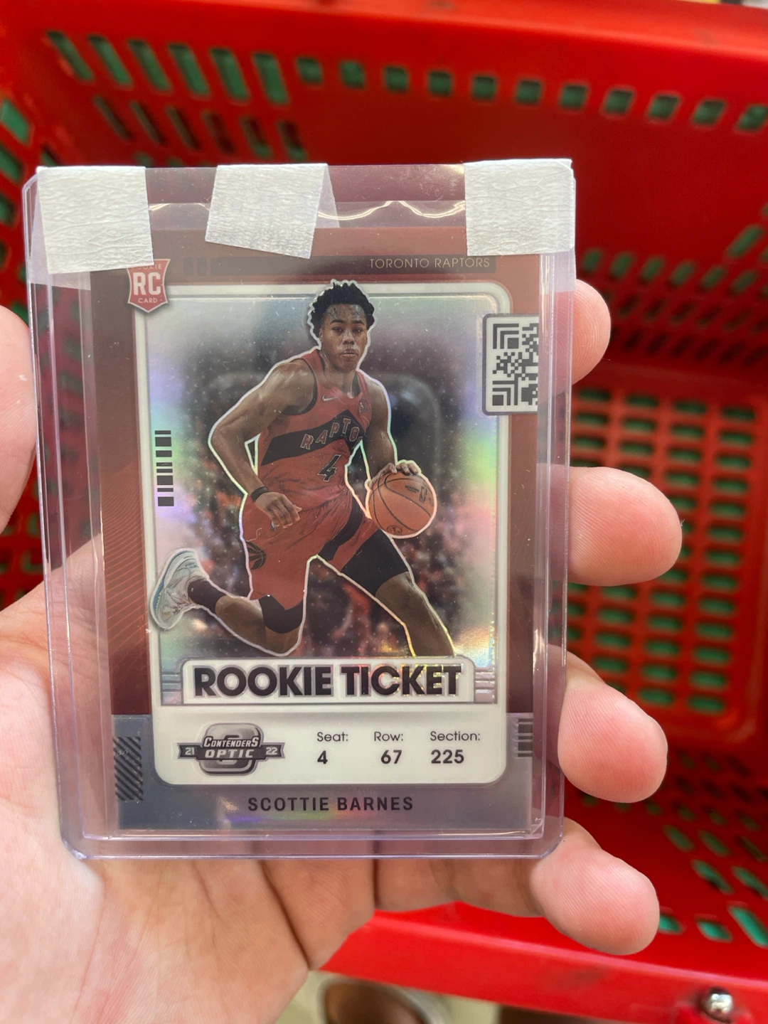 Scottie Barnes 2021-22 Panini Optic Rookie Ticket Card