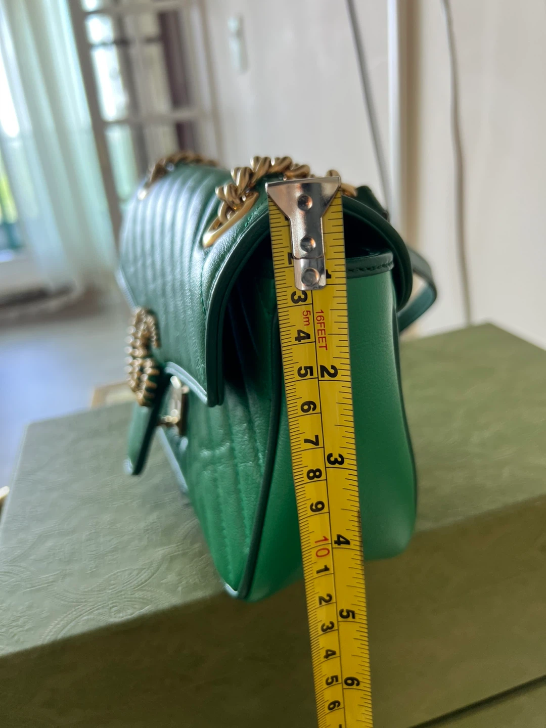 Green Gucci Marmont Matelassé Shoulder Bag - photo 2