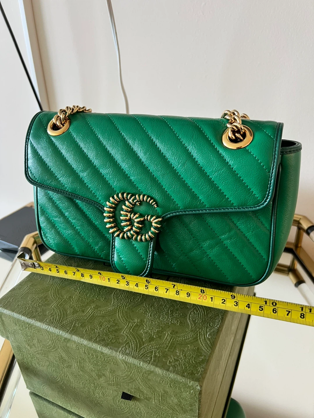 Green Gucci Marmont Matelassé Shoulder Bag - photo 3