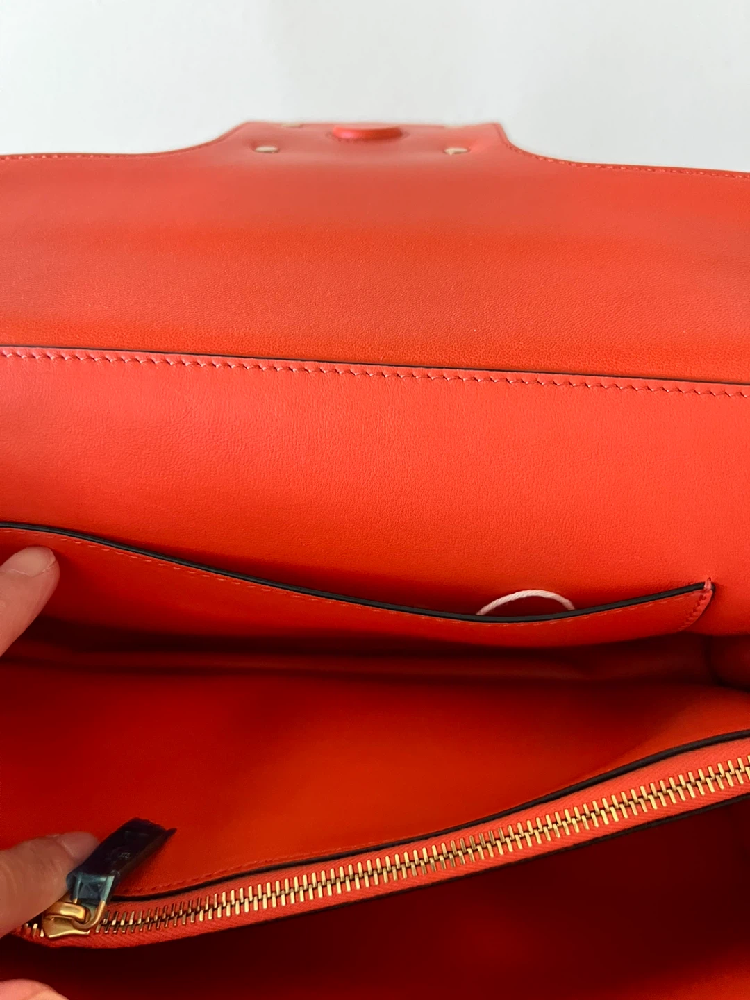 Valentino Garavani Orange Leather Rockstud Shoulder Bag - photo 5