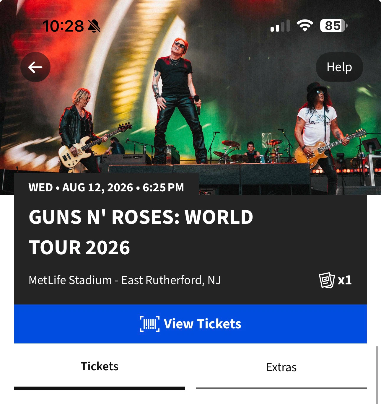 Guns N' Roses World Tour 2026 Ticket