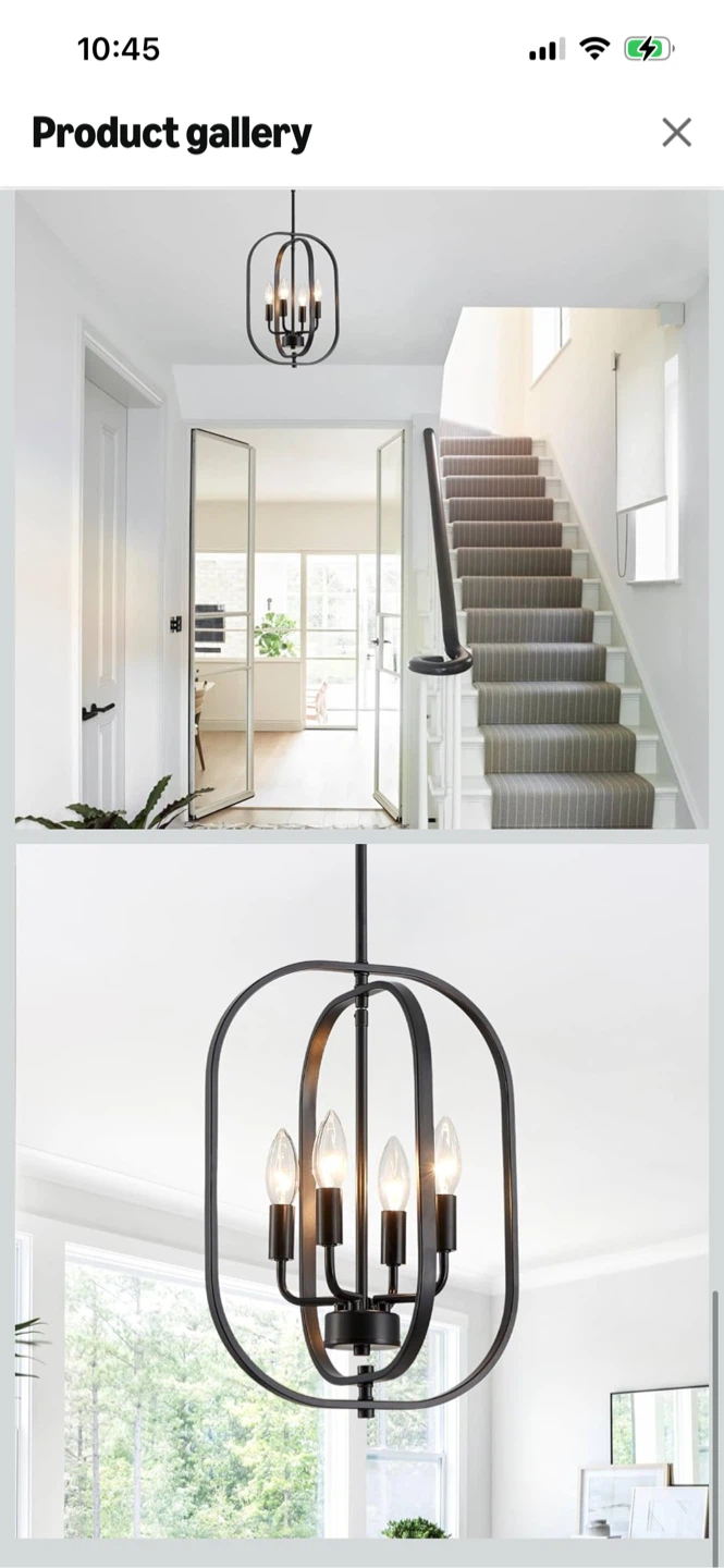 New-Modern Black 4 Light Pendant Light Fixture - photo 3