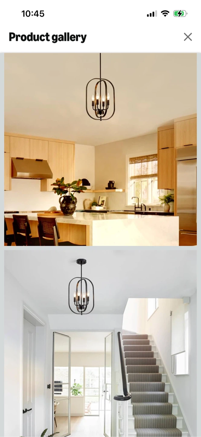 New-Modern Black 4 Light Pendant Light Fixture - photo 4