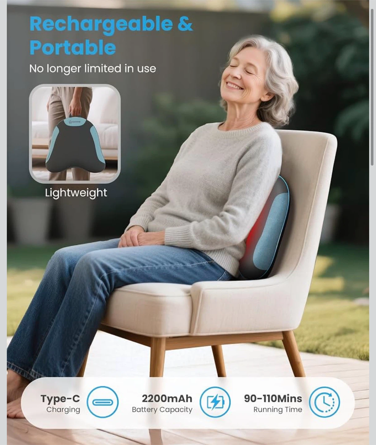 Comfier 3D Deep Kneading Shiatsu Massager CSM - photo 3