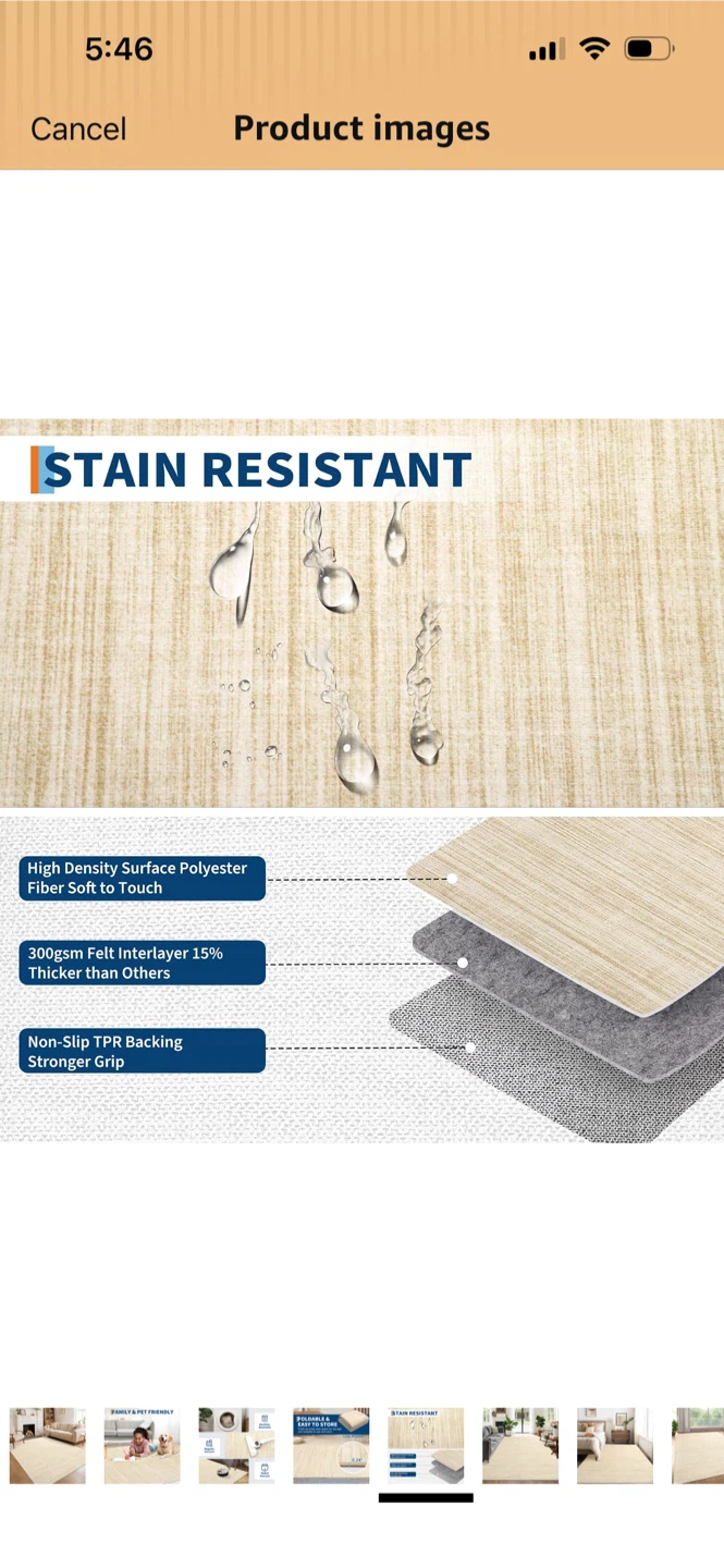 New-Low Profile Area Rug - Beige - photo 4