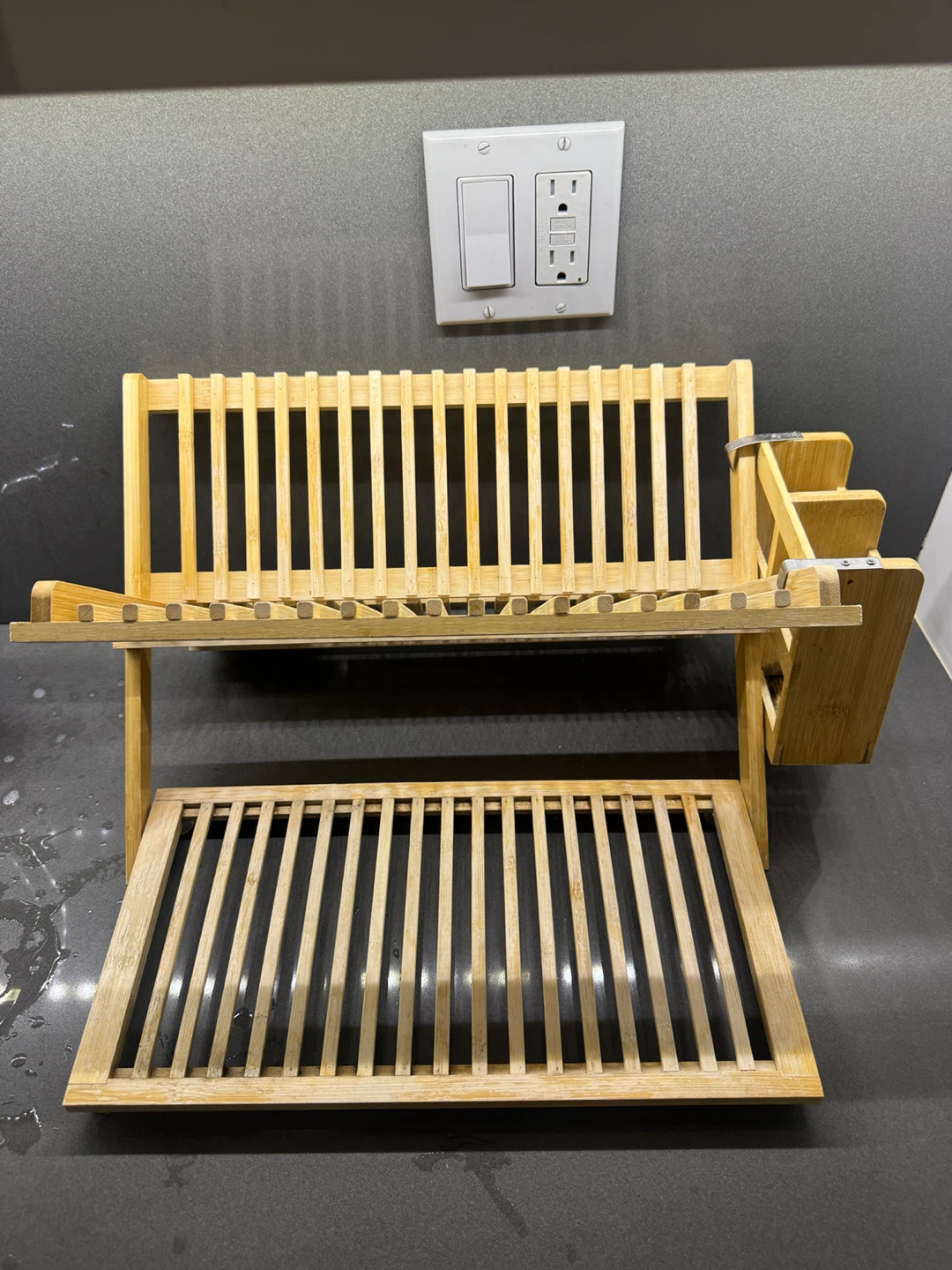 Bamboo 2-Tier Dish Rack