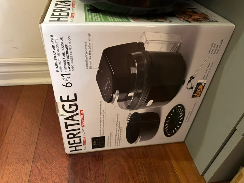 Heritage Electric Steam Air Fryer with Meat Thermometer
