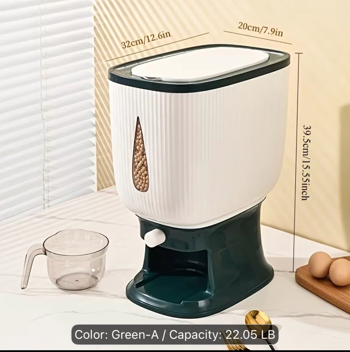 22.05 LB Rice Dispenser Container