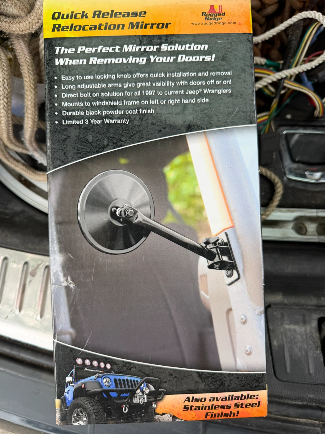 Rugged Ridge Quick Release Relocation Mirror