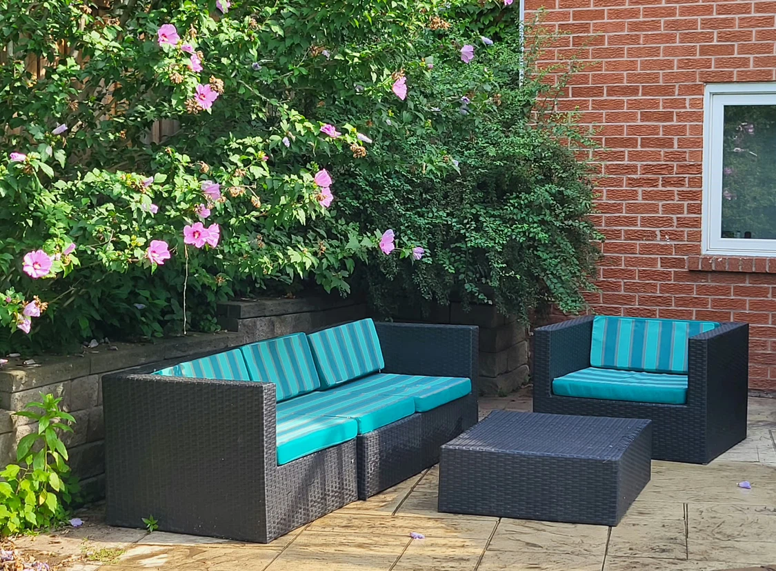Wicker Patio Set - 3 Seater Sofa, Armchair & Coffee Table