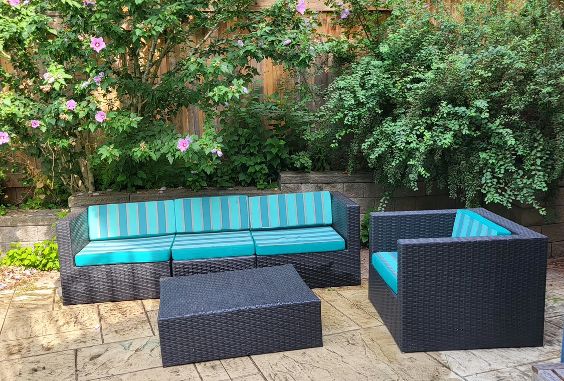 Wicker Patio Set - 3 Seater Sofa, Armchair & Coffee Table - photo 3