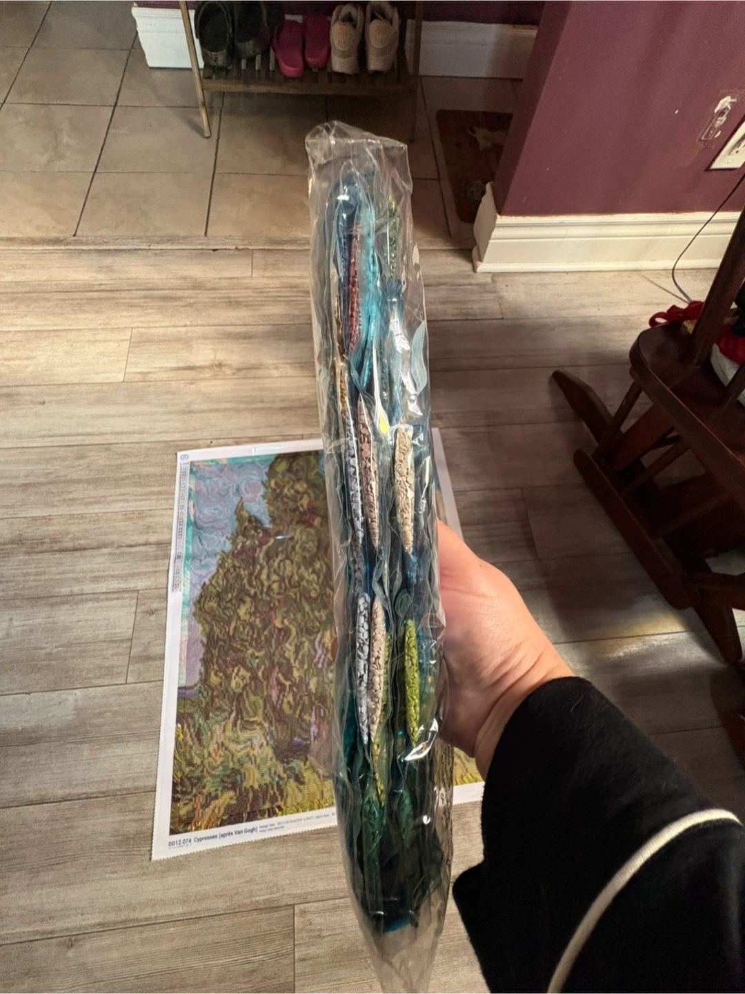 Diamond Painting Kit - Cypresses après Van Gogh - photo 3
