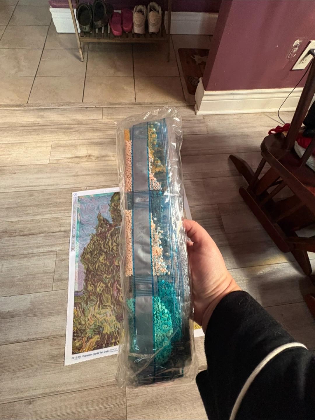 Diamond Painting Kit - Cypresses après Van Gogh - photo 4