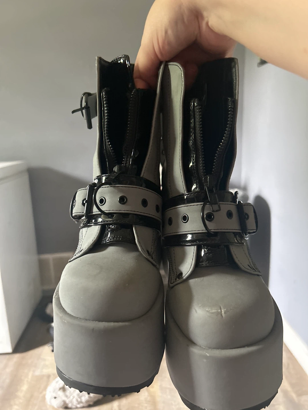 Demonia platform boots pick up only