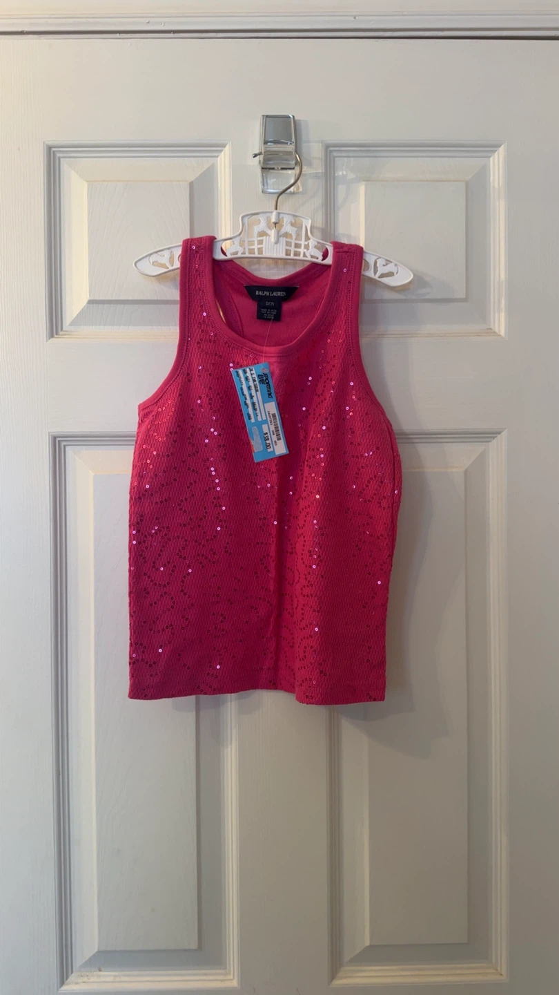 Ralph Lauren Pink Sequin Tank Top