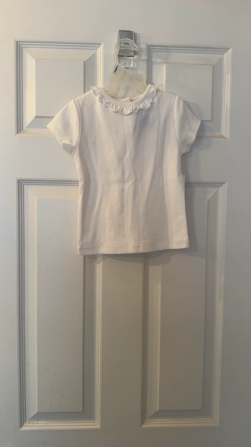 Young land White ruffle T-Shirt