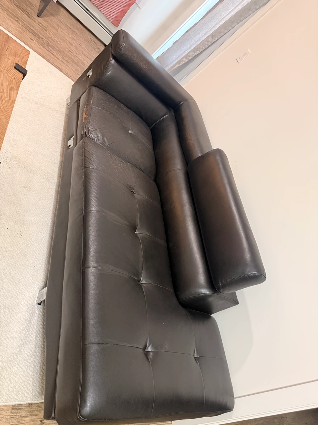 Brown Leather Sectional Sofa - photo 2
