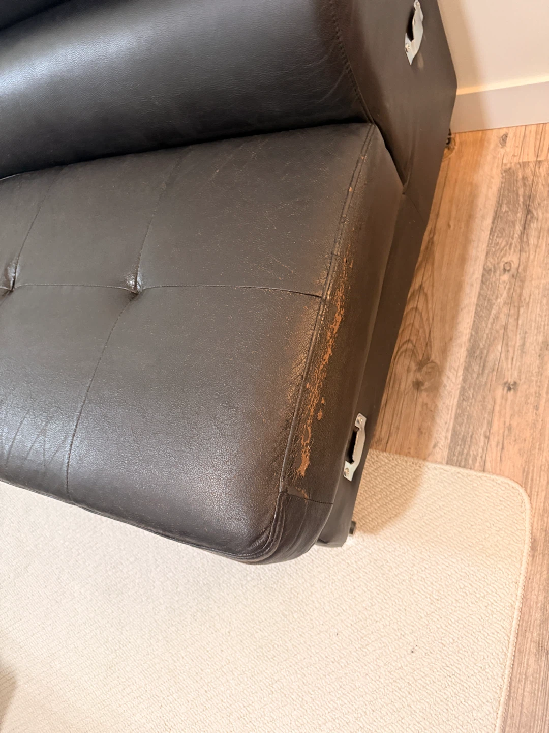 Brown Leather Sectional Sofa - photo 4