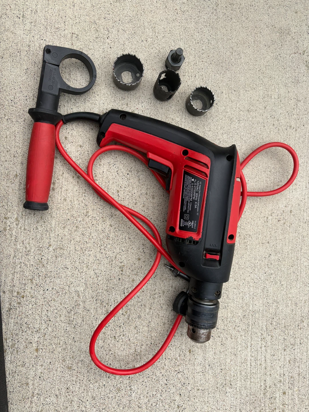 Black & Decker 10 Amp Hammer Drill with Case and Bits - photo 2
