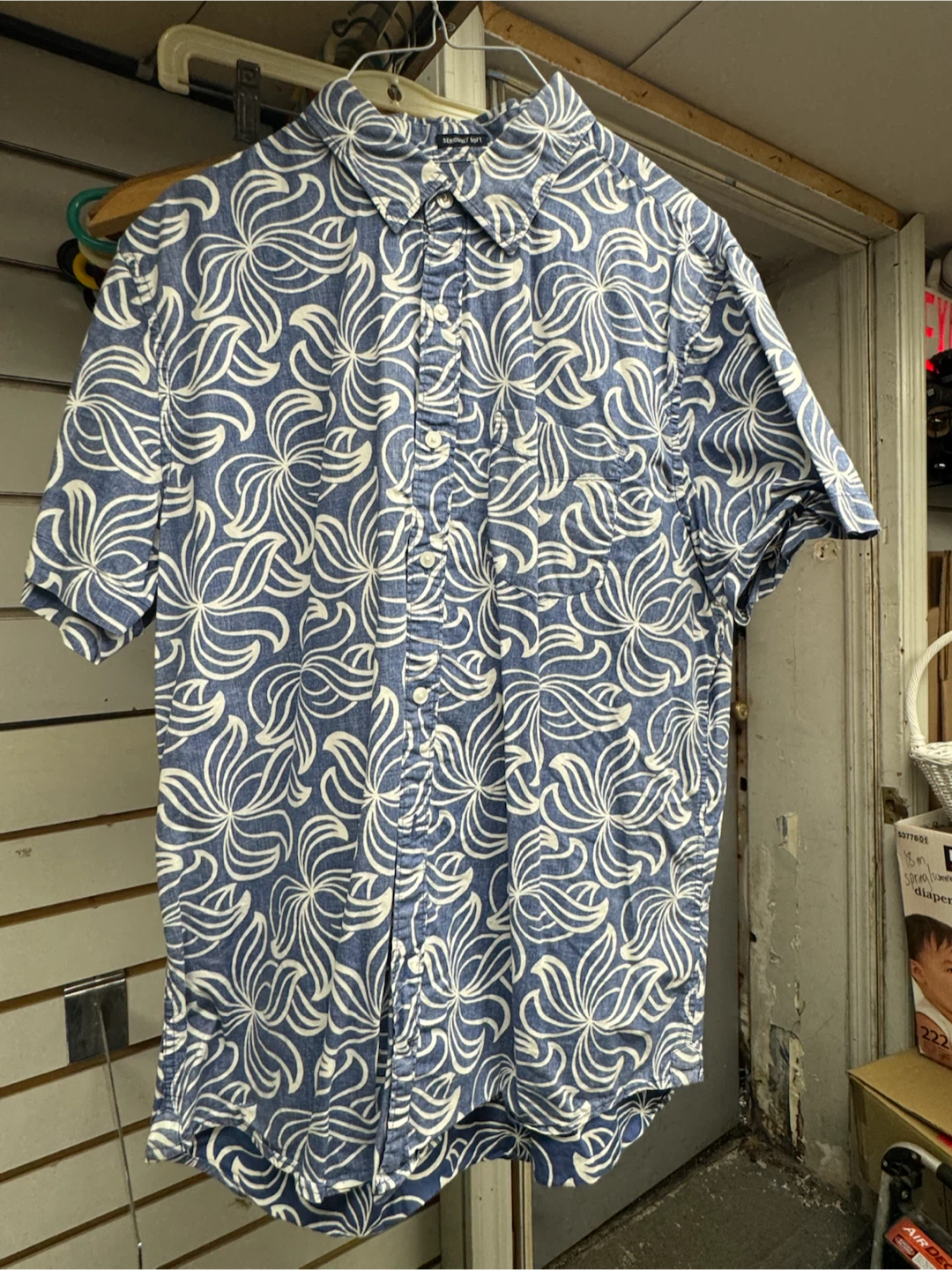 American Eagle Blue FloralShirt