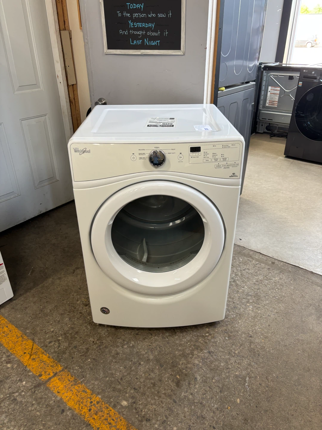 27" Whirlpool White Front Load Gas Dryer for Sale