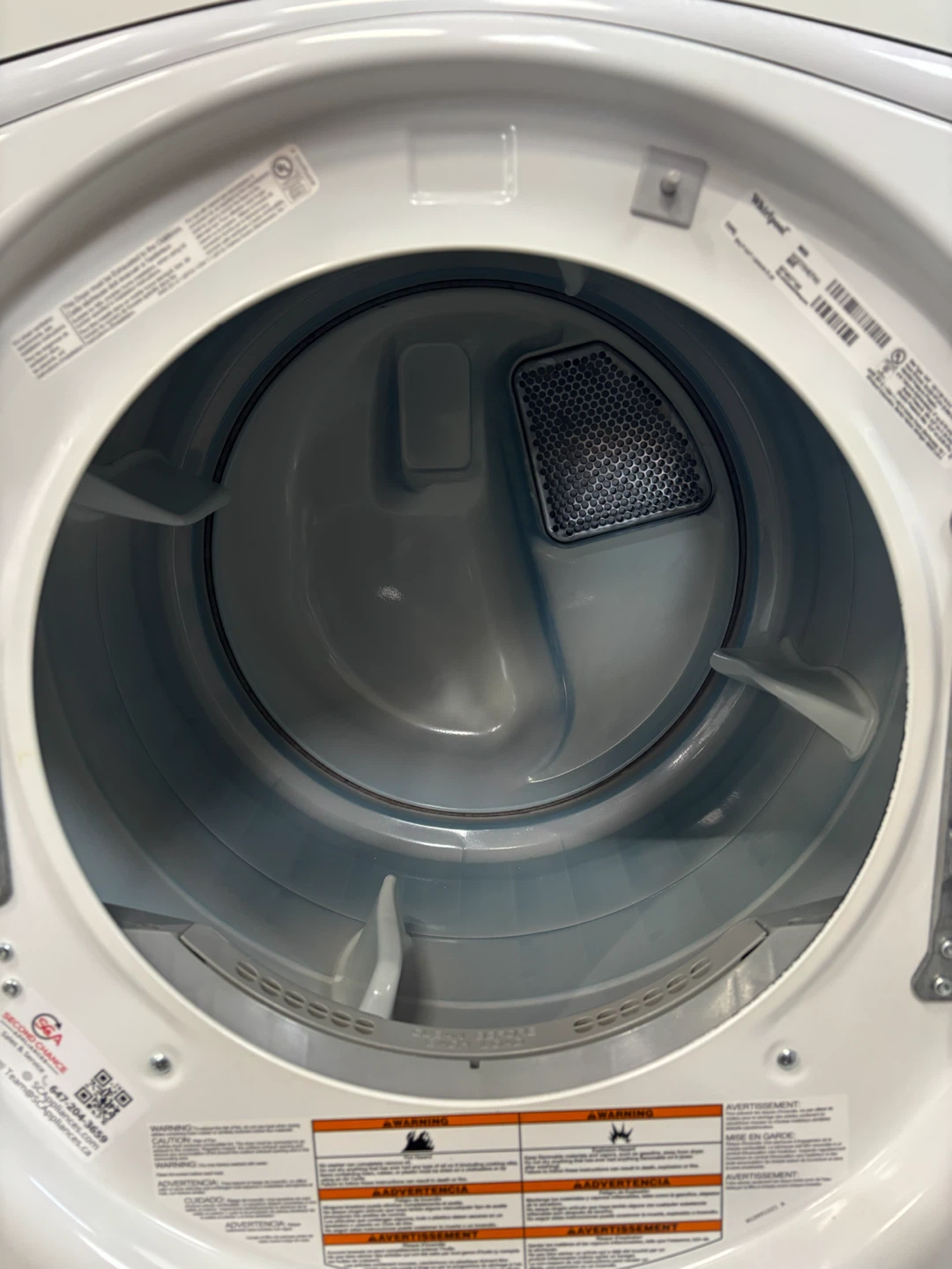 27" Whirlpool White Front Load Gas Dryer for Sale - photo 3