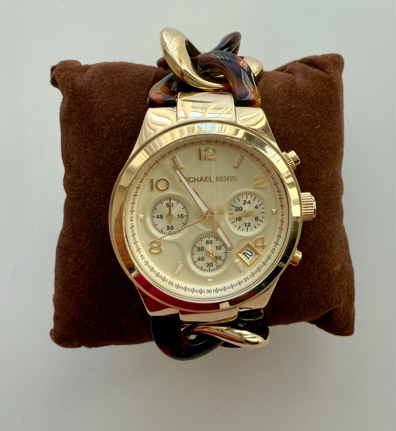 Michael Kors Gold & Tortoiseshell Chronograph Watch - photo 2