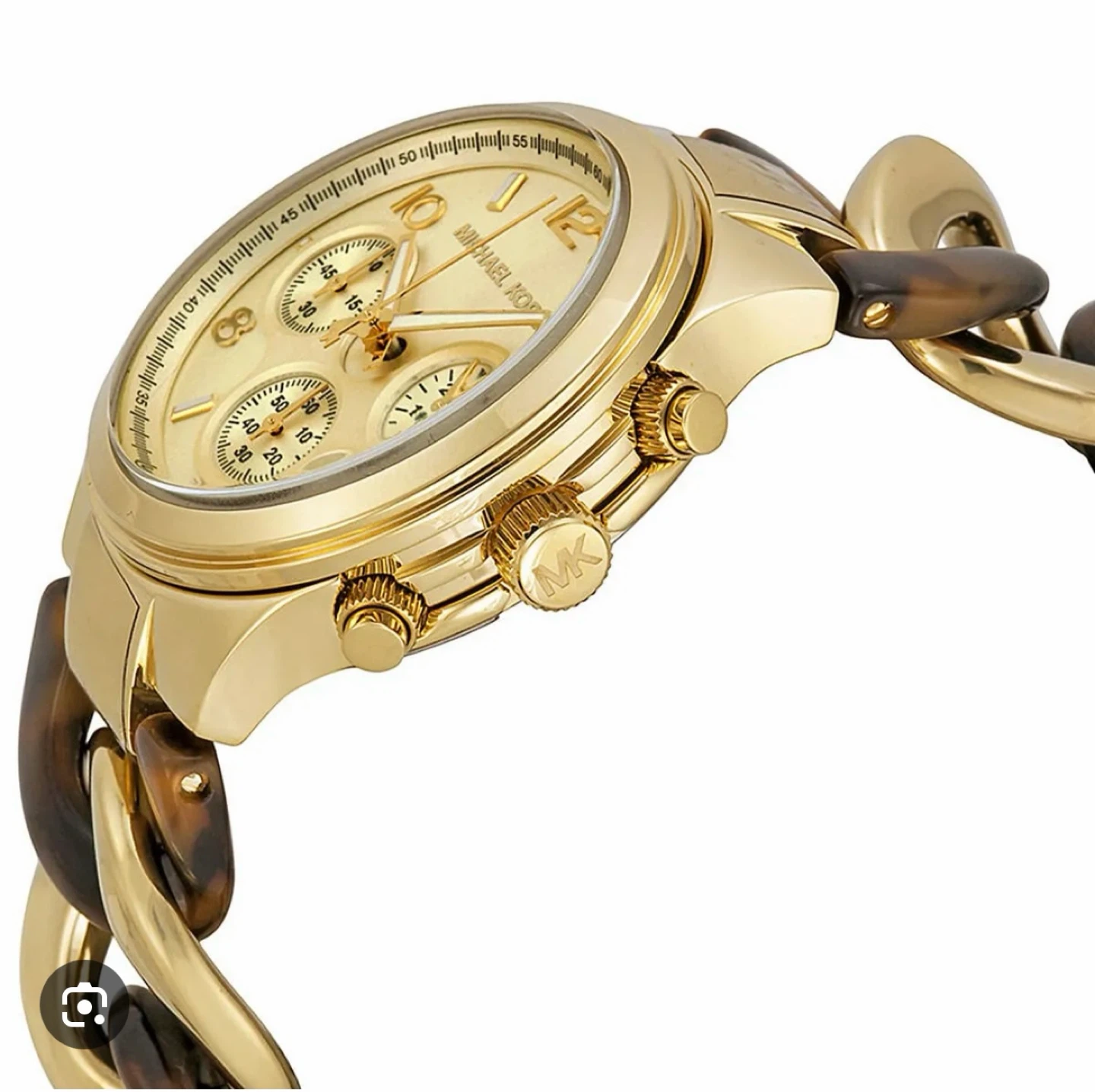 Michael Kors Gold & Tortoiseshell Chronograph Watch - photo 4